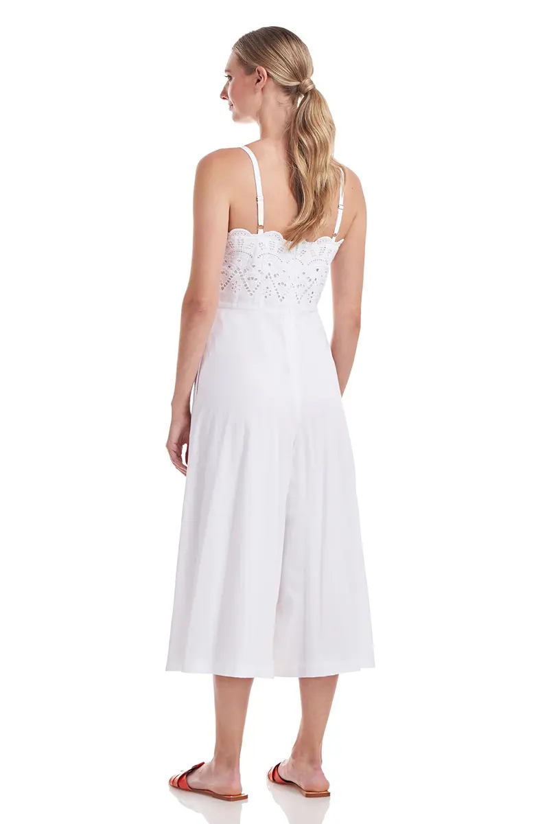 Amanda Eyelet-Trimmed Cotton Jumpsuit 2
