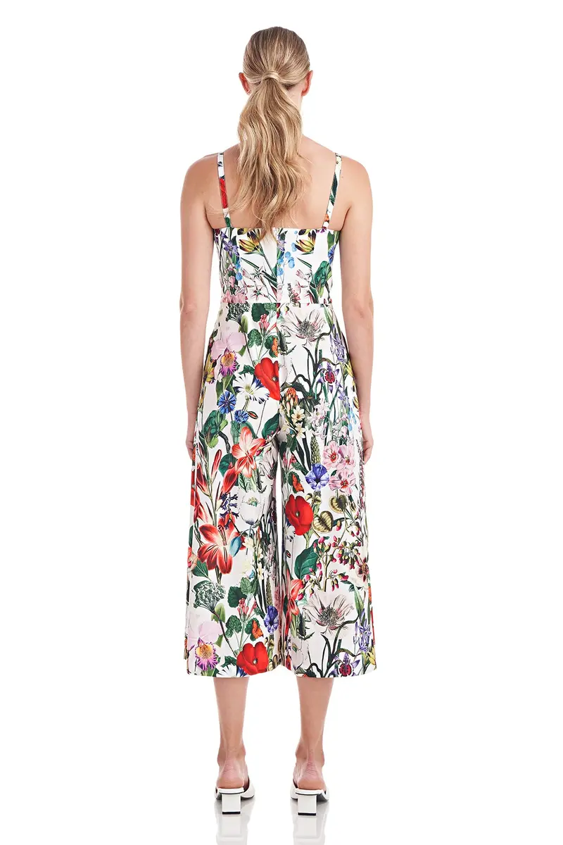 Amanda Spring Garden Print Polyester Jumpsuit 2