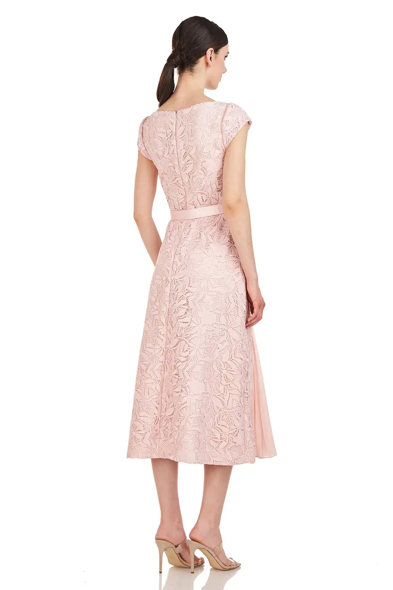 Angelina Lace Tea Length Dress 2