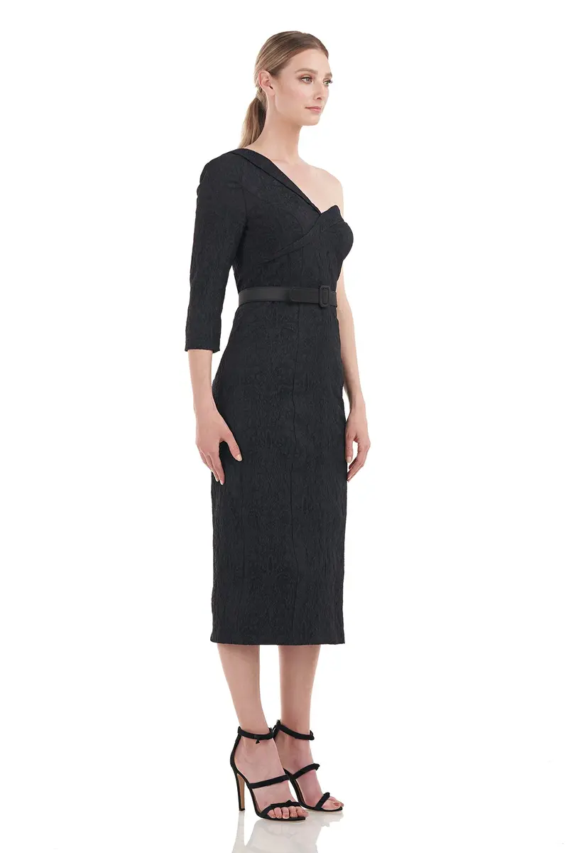 Ariella Stretch Jacquard Midi Dress