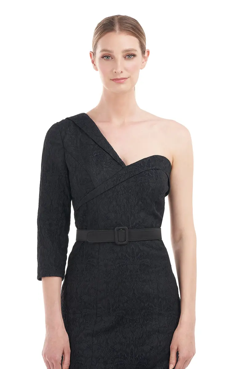 Ariella Stretch Jacquard Midi Dress