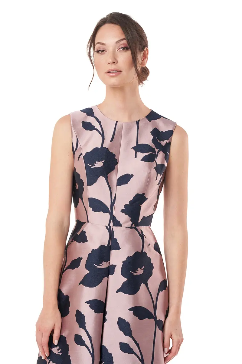 Coty Floral Jacquard Wide-Leg Jumpsuit