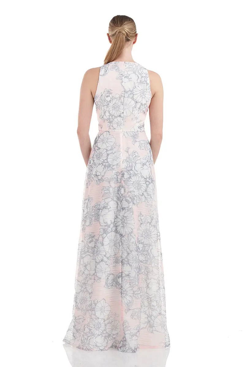 Dakota Floral Embroidered Organza Walk-Thru Jumpsuit