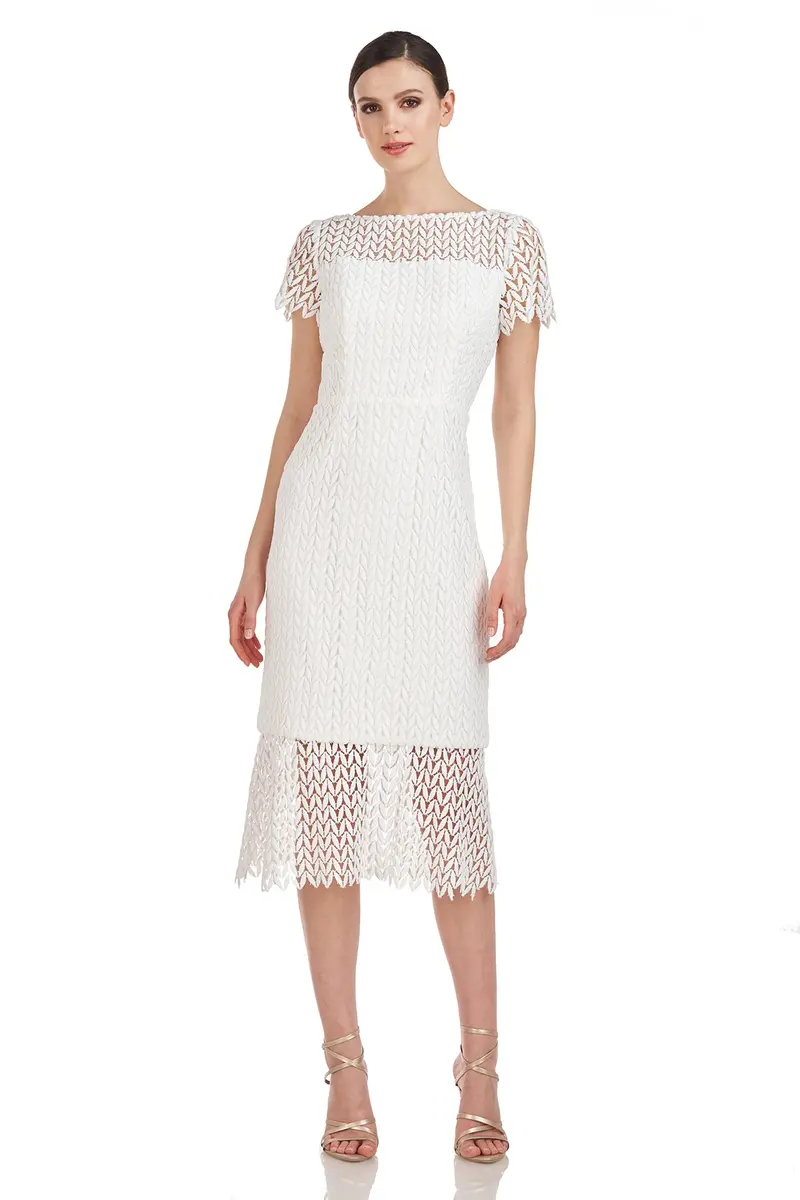 Elegant Bateau-Neck Tatum Lace Dress