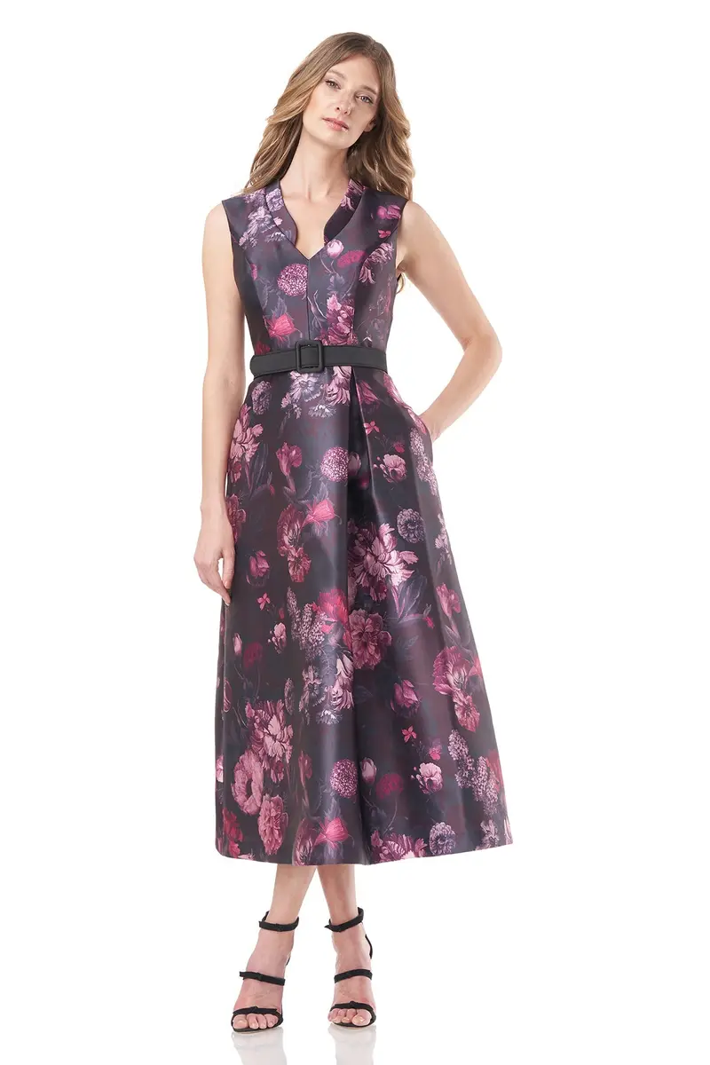 Elegant Victoria Tea-Length Formal Dress