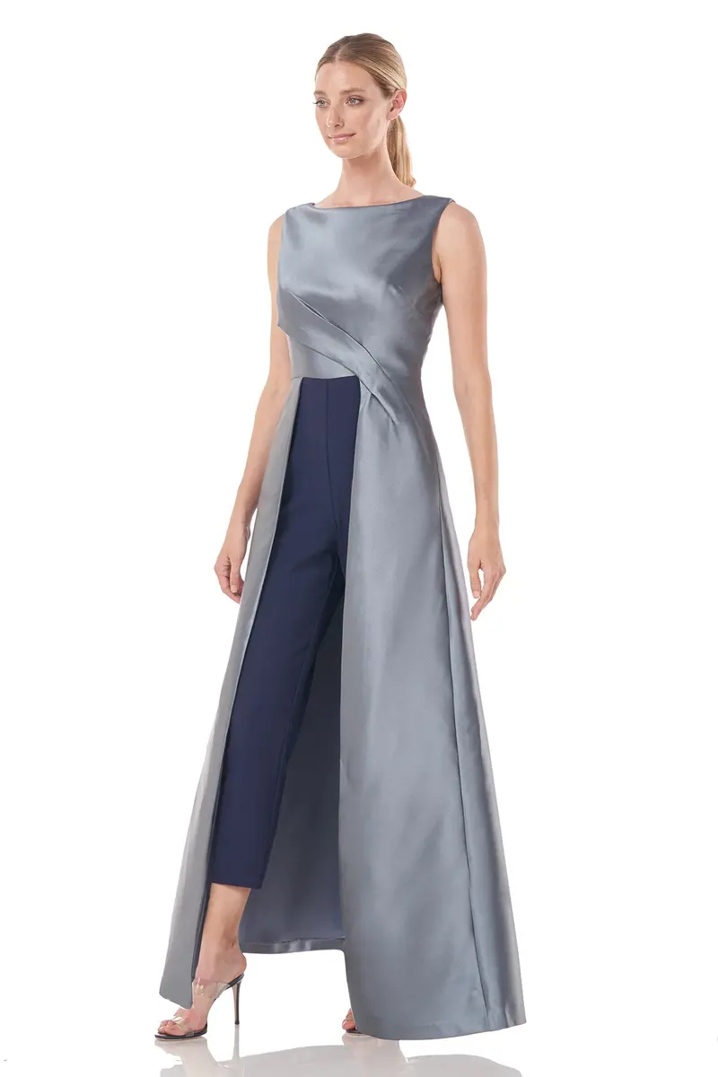 Emiliana Boat-Neck Pleated Twill Jumpsuit