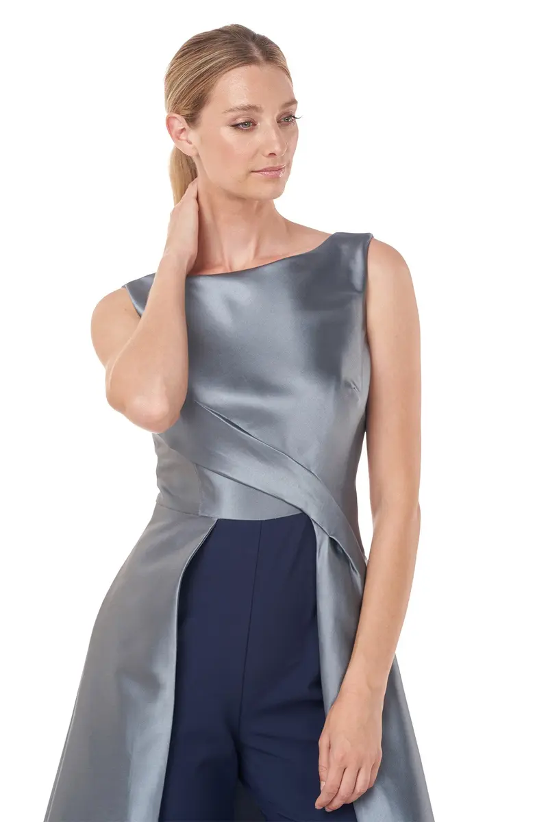 Emiliana Boat-Neck Pleated Twill Jumpsuit