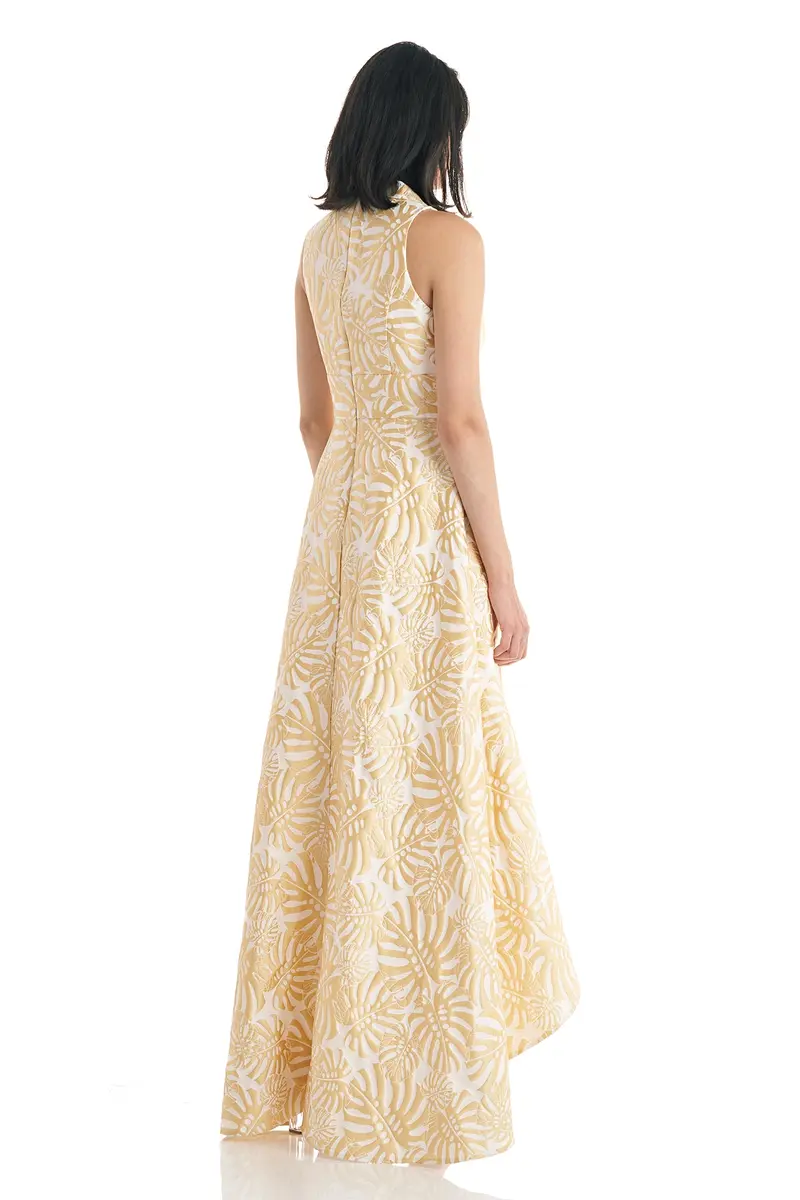 Eugenia Halter-Neck Jacquard Jumpsuit
