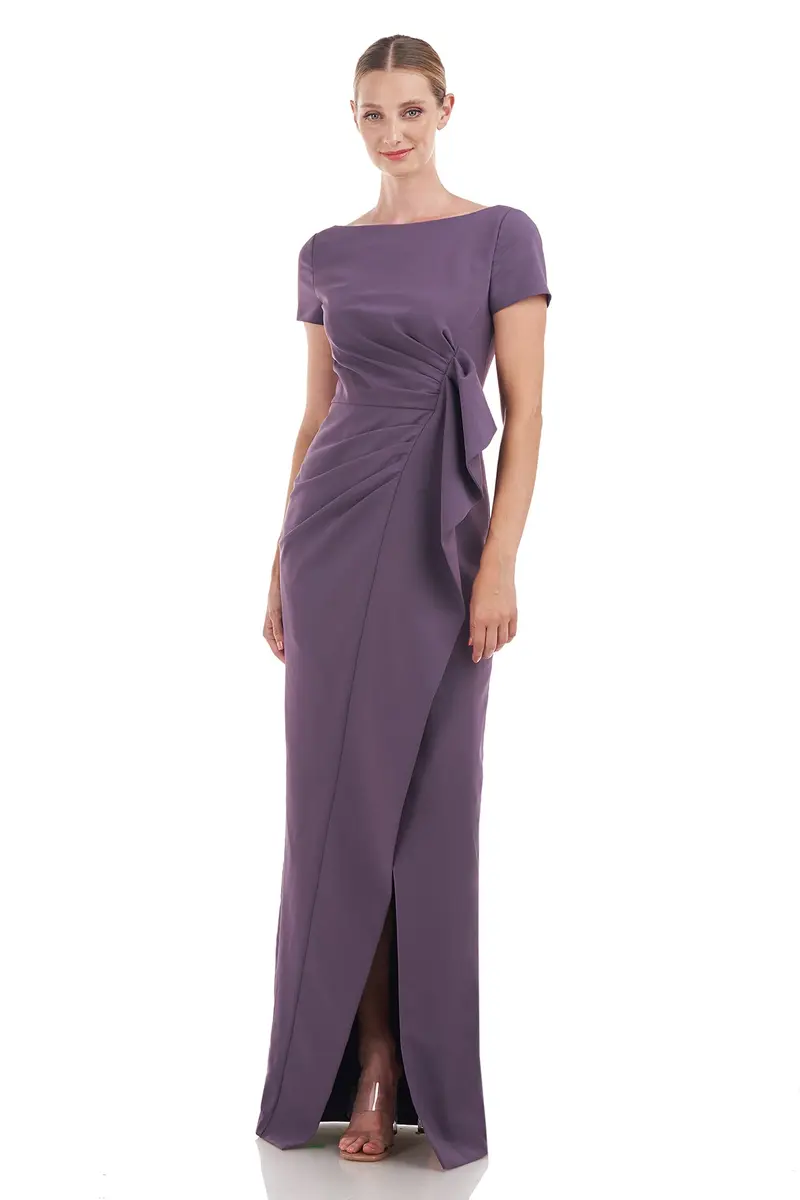 Franca Elegant Stretch Crepe Column Gown