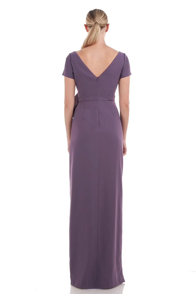 Franca Elegant Stretch Crepe Column Gown