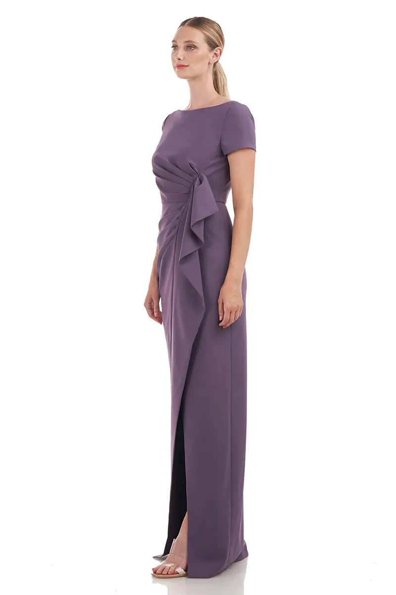 Franca Elegant Stretch Crepe Column Gown