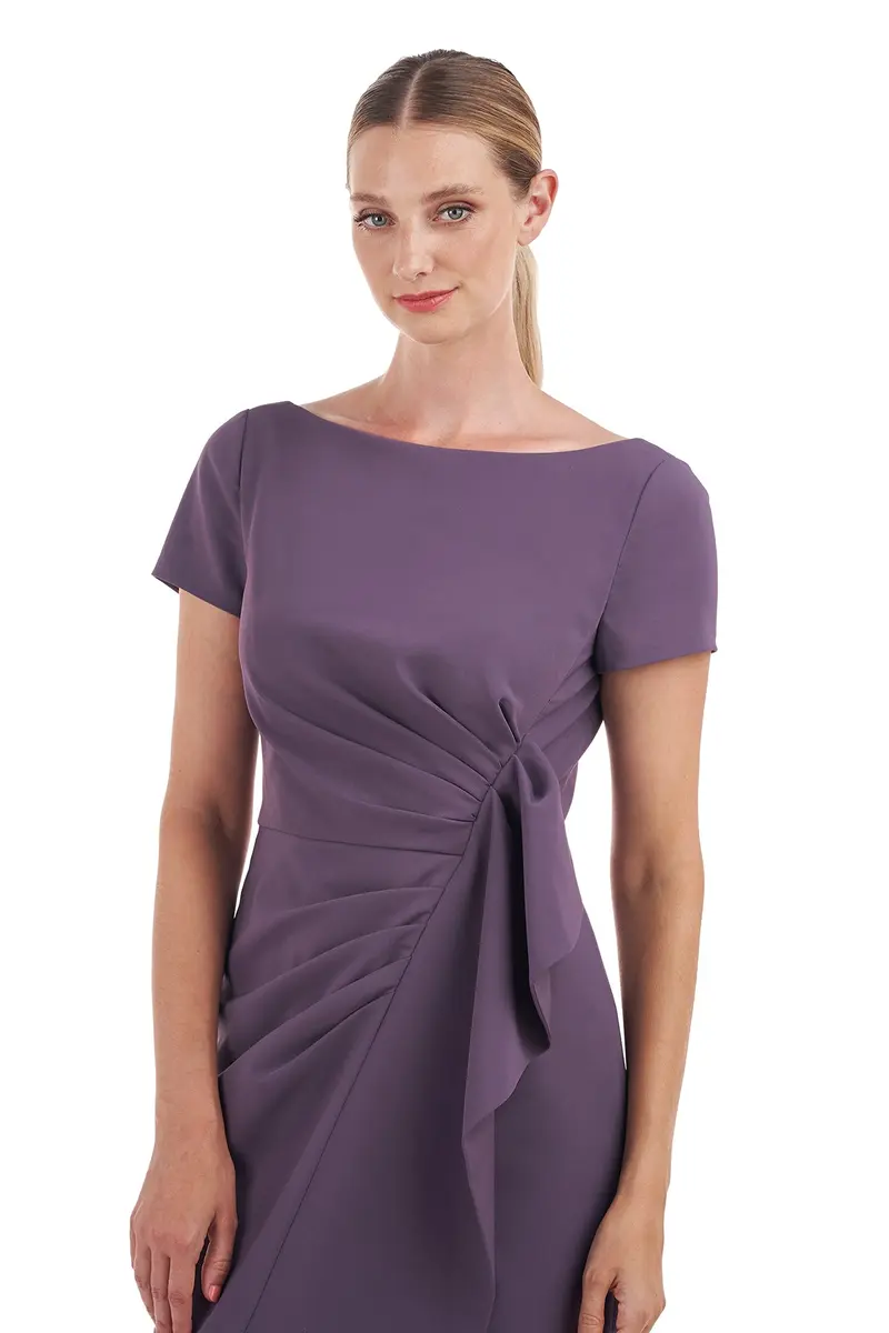 Franca Elegant Stretch Crepe Column Gown