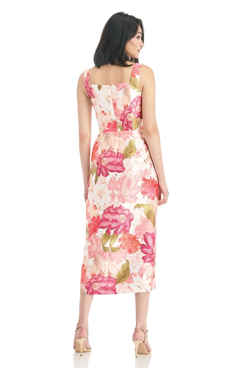 Frankie Graphic Floral Midi Dress