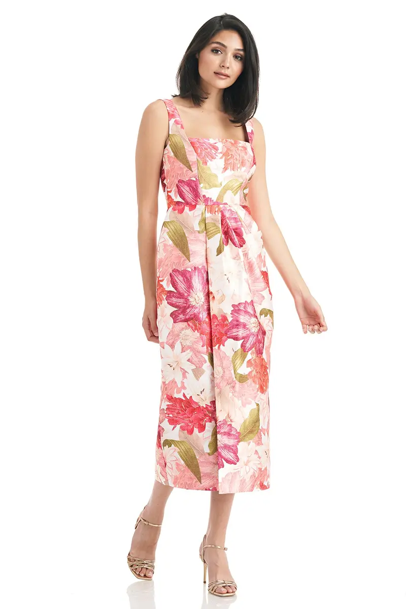 Frankie Graphic Floral Midi Dress