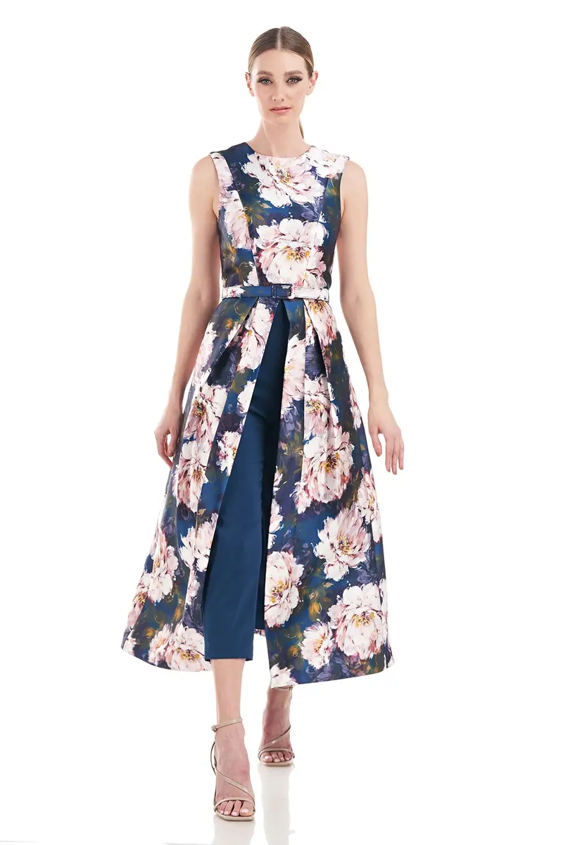 French Rose Mikado Walk-Thru Jumpsuit