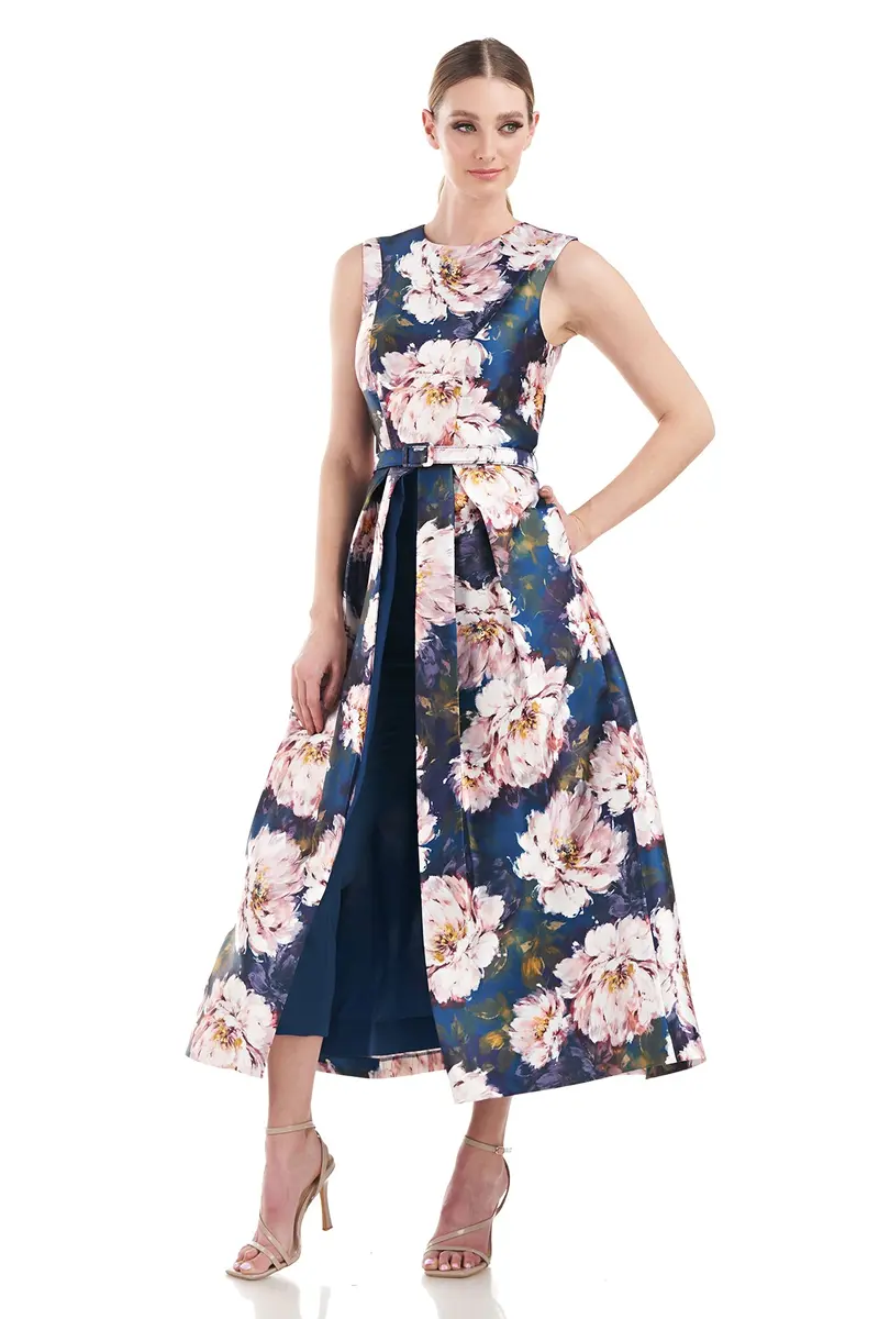 French Rose Mikado Walk-Thru Jumpsuit