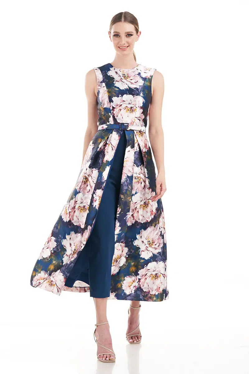 French Rose Mikado Walk-Thru Jumpsuit
