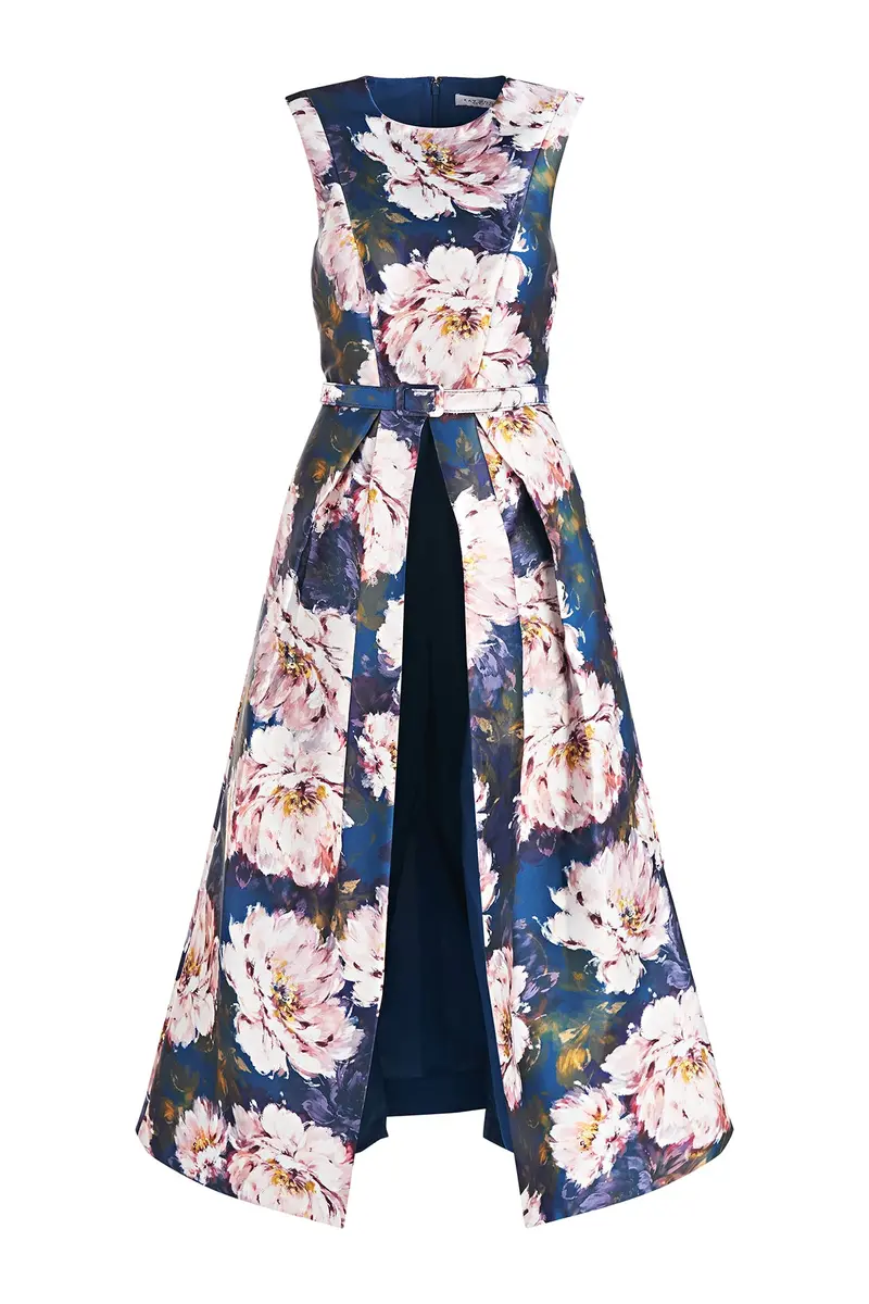 French Rose Mikado Walk-Thru Jumpsuit