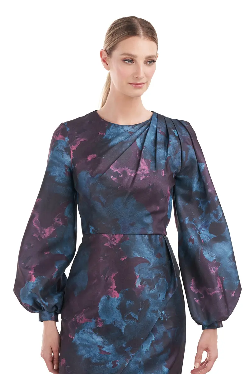 Isabel Floral Jacquard Column Gown