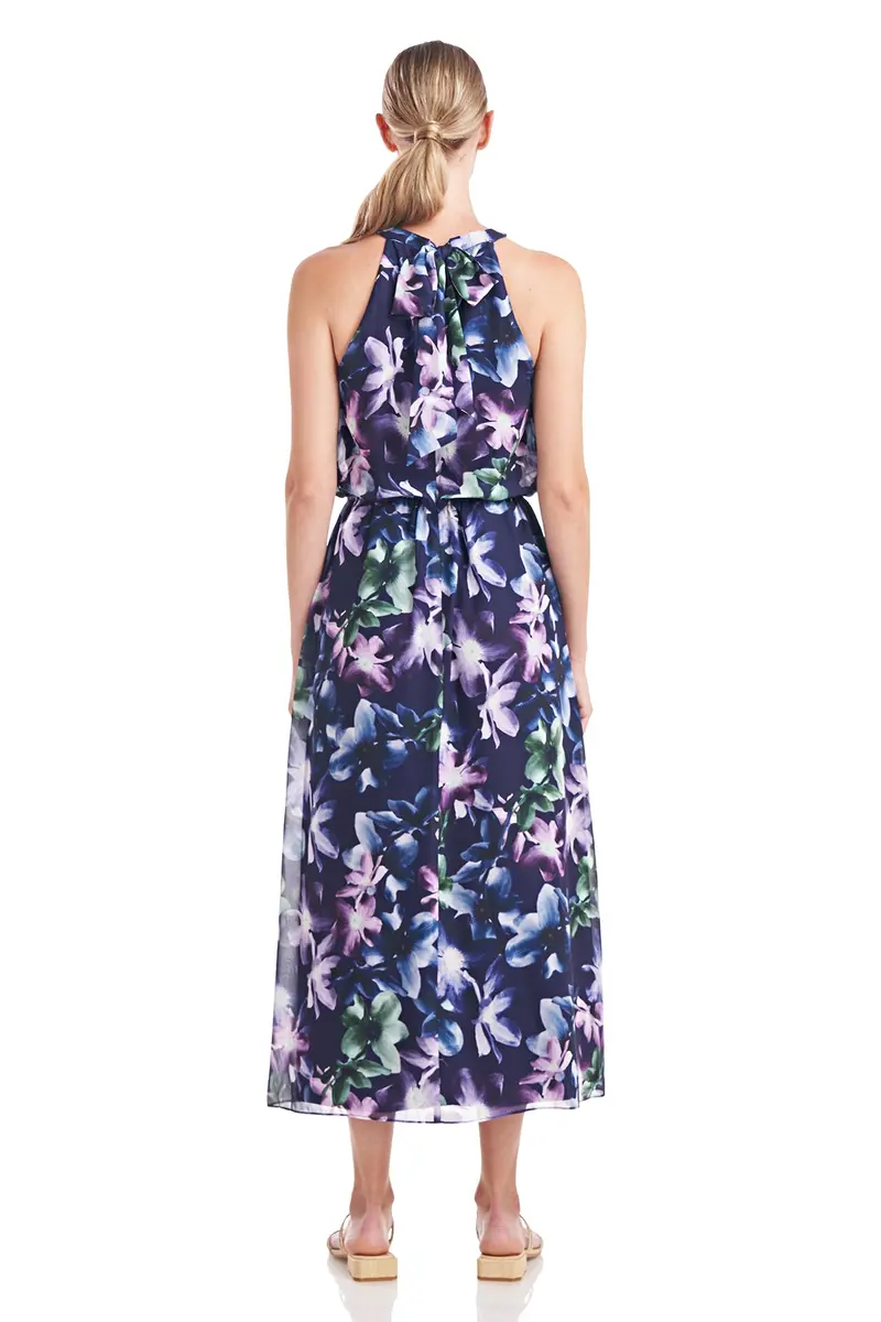 Jojo Halter Neck Windflower Chiffon Dress 2