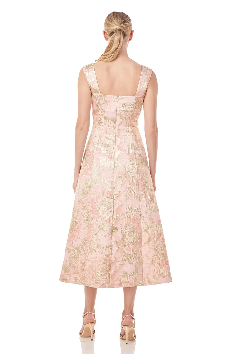 Kayla Floral Tea-Length Fit-and-Flare Dress