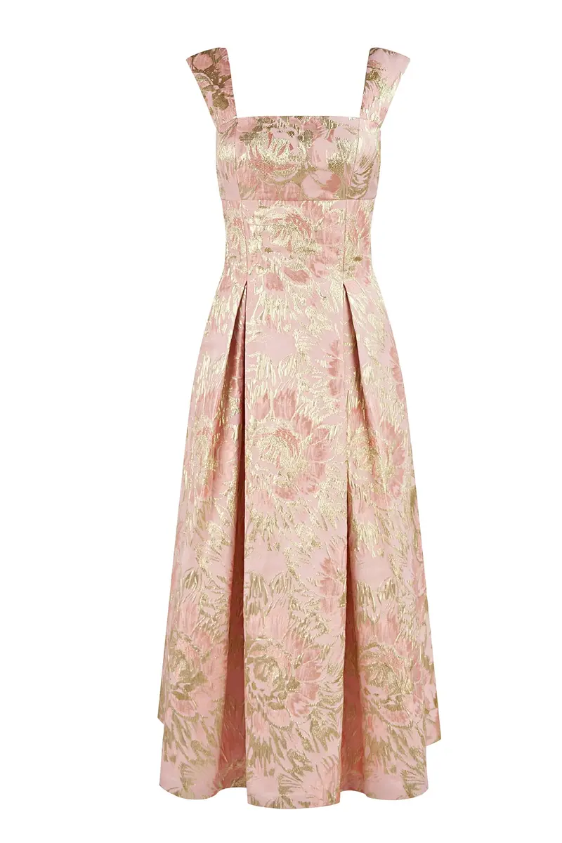 Kayla Floral Tea-Length Fit-and-Flare Dress