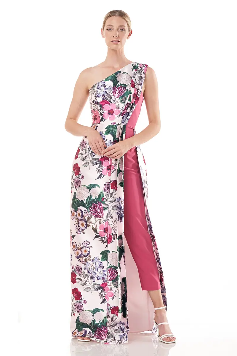 Liliana Asymmetrical One-Shoulder Floral Jumpsuit