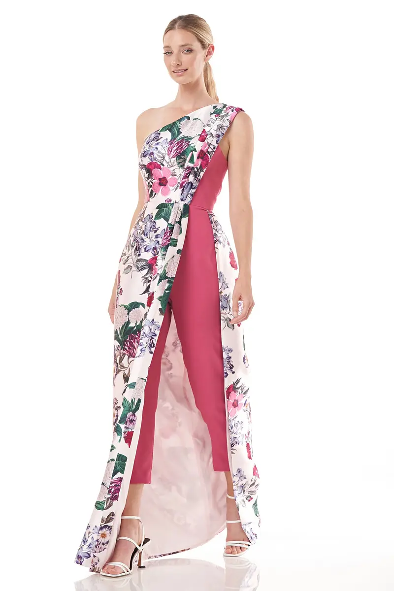 Liliana Asymmetrical One-Shoulder Floral Jumpsuit