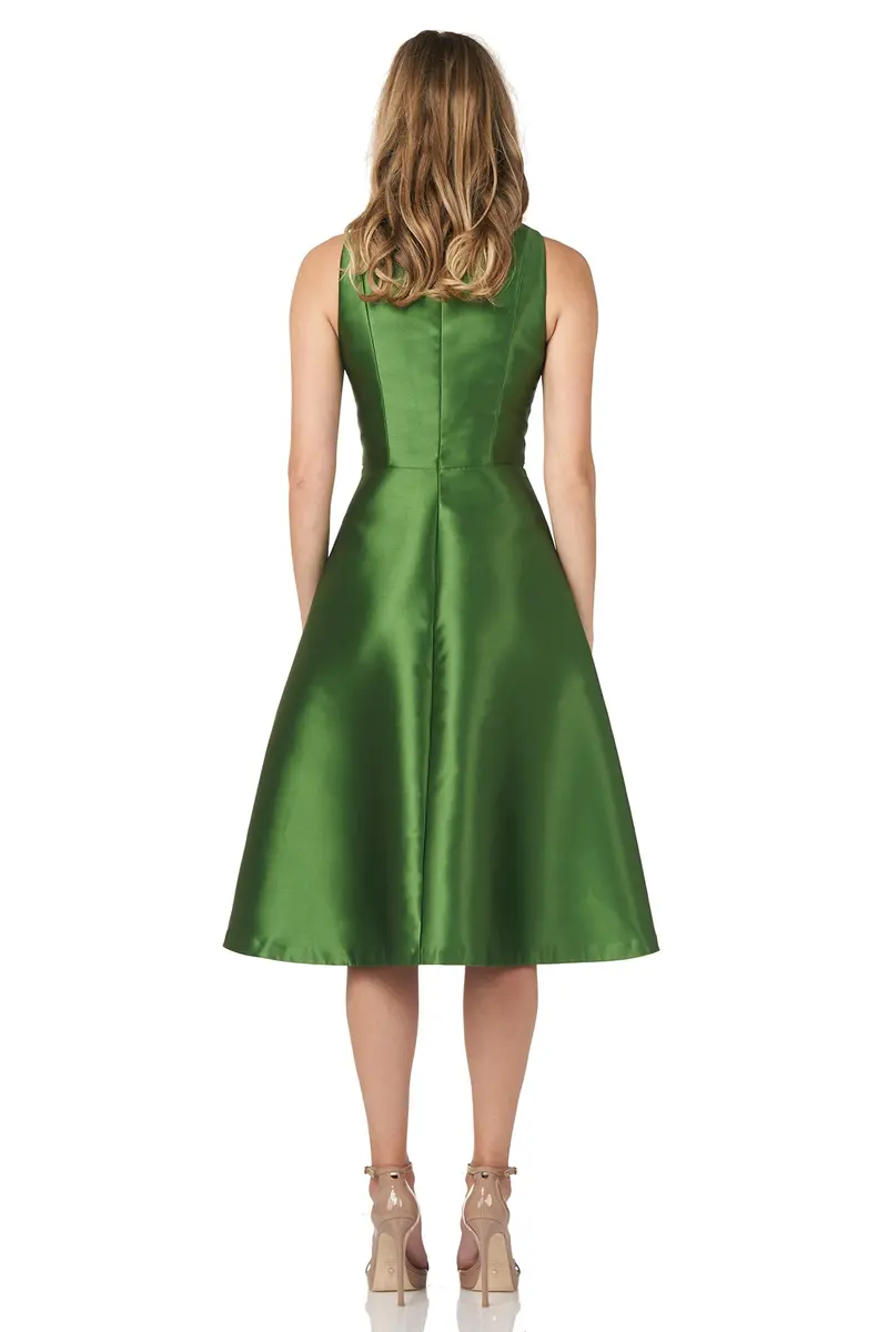 Lola Twill Midi Cocktail Dress 2