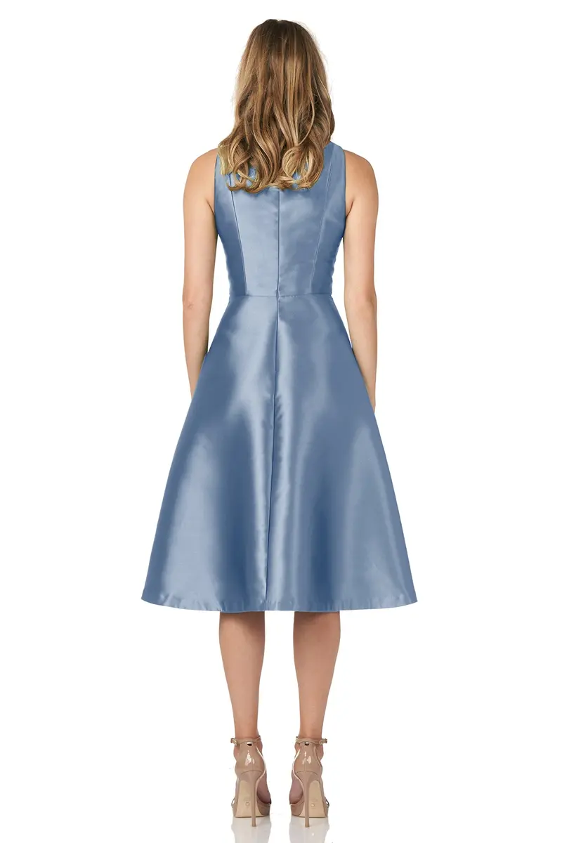 Lola Twill Midi Cocktail Dress 2