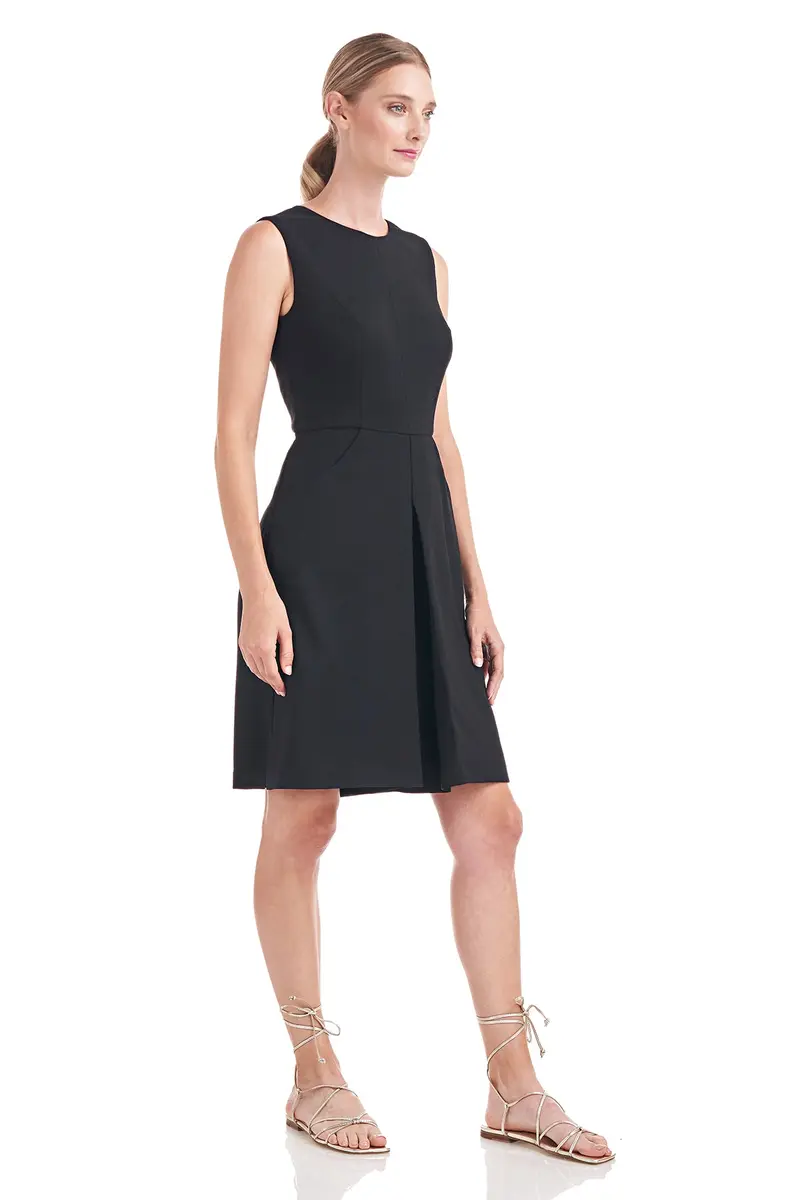 Lulu Stretch Linen Jewel-Neck Romper
