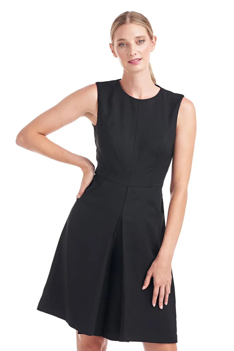 Lulu Stretch Linen Jewel-Neck Romper
