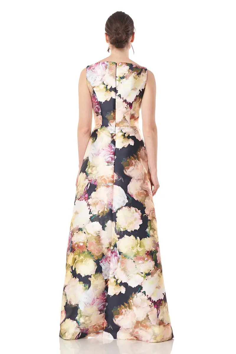 Mattie Abstract Floral Mikado Jumpsuit