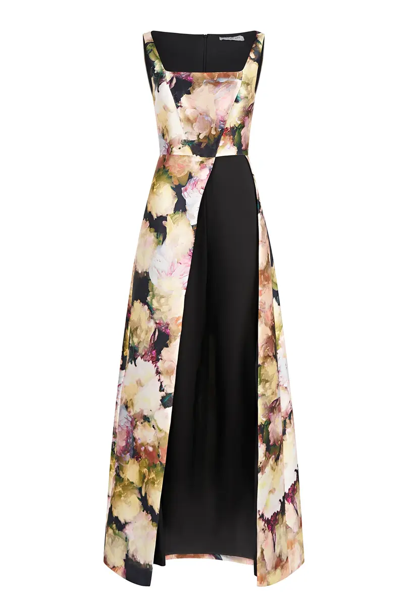 Mattie Abstract Floral Mikado Jumpsuit