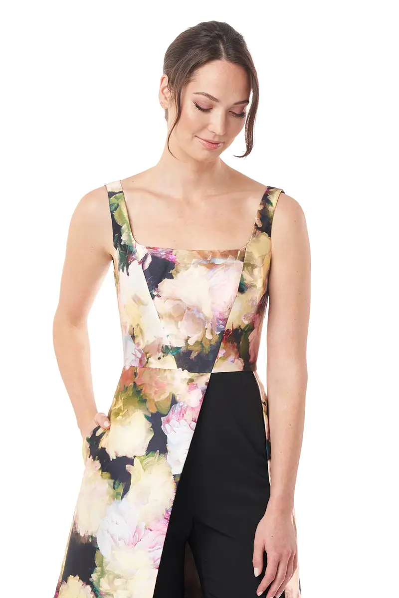 Mattie Abstract Floral Mikado Jumpsuit