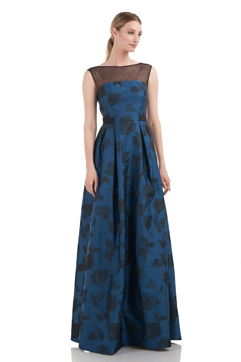 Monique Two-Tone Fit-and-Flare Gown