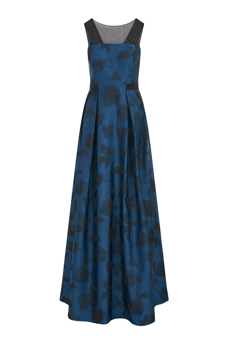 Monique Two-Tone Fit-and-Flare Gown