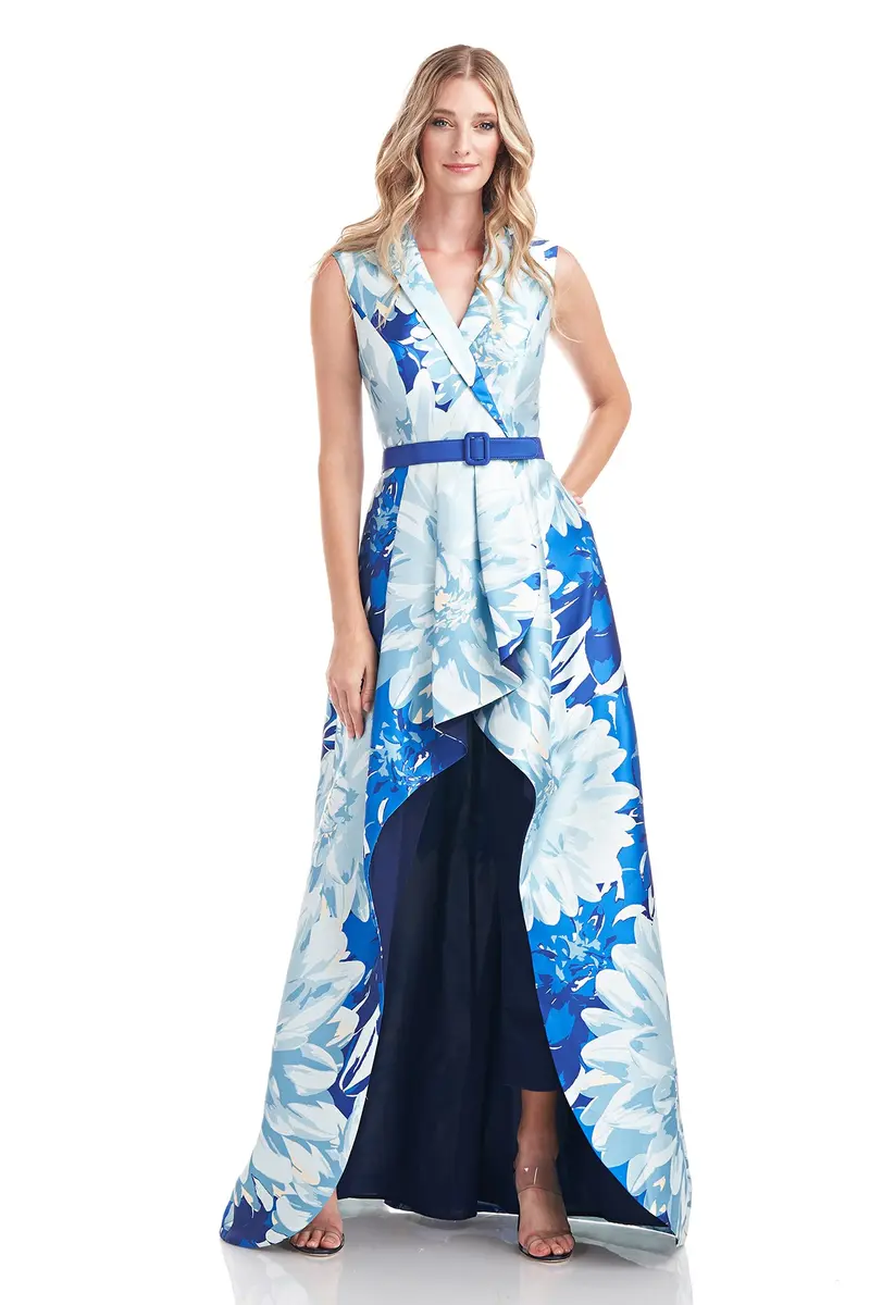 Parker Floral Mikado Walk-Through Jumpsuit