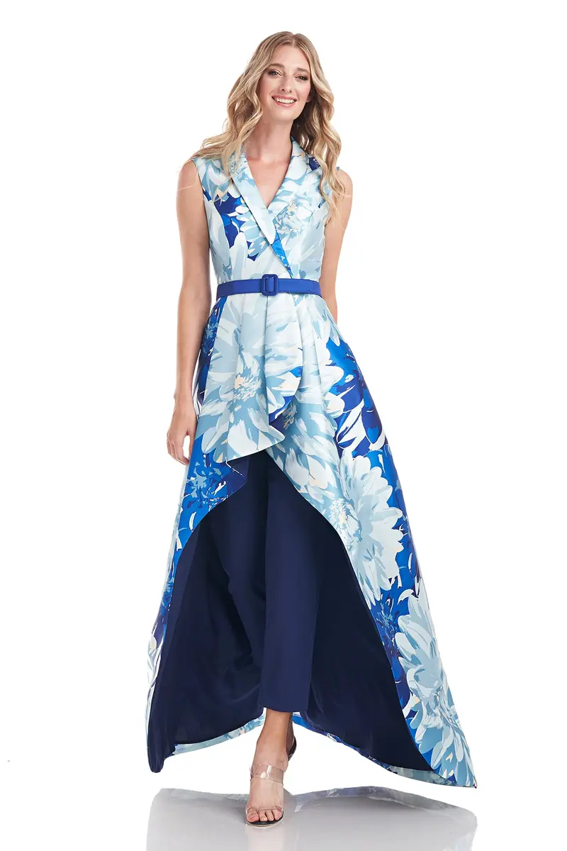 Parker Floral Mikado Walk-Through Jumpsuit