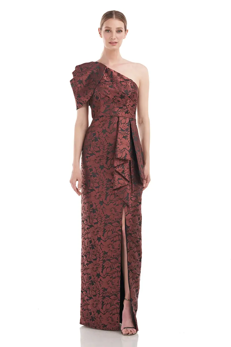Serena Nevis Jacquard Evening Gown