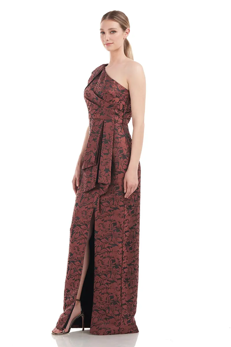 Serena Nevis Jacquard Evening Gown