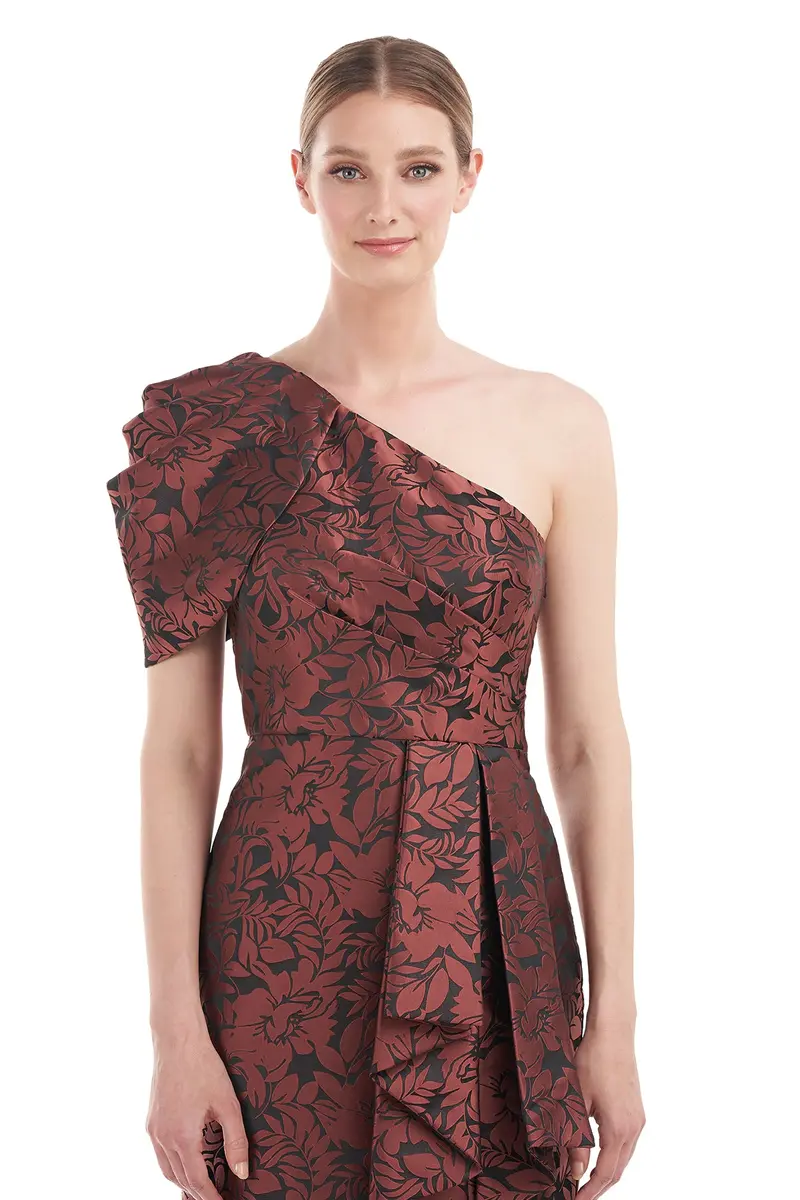 Serena Nevis Jacquard Evening Gown