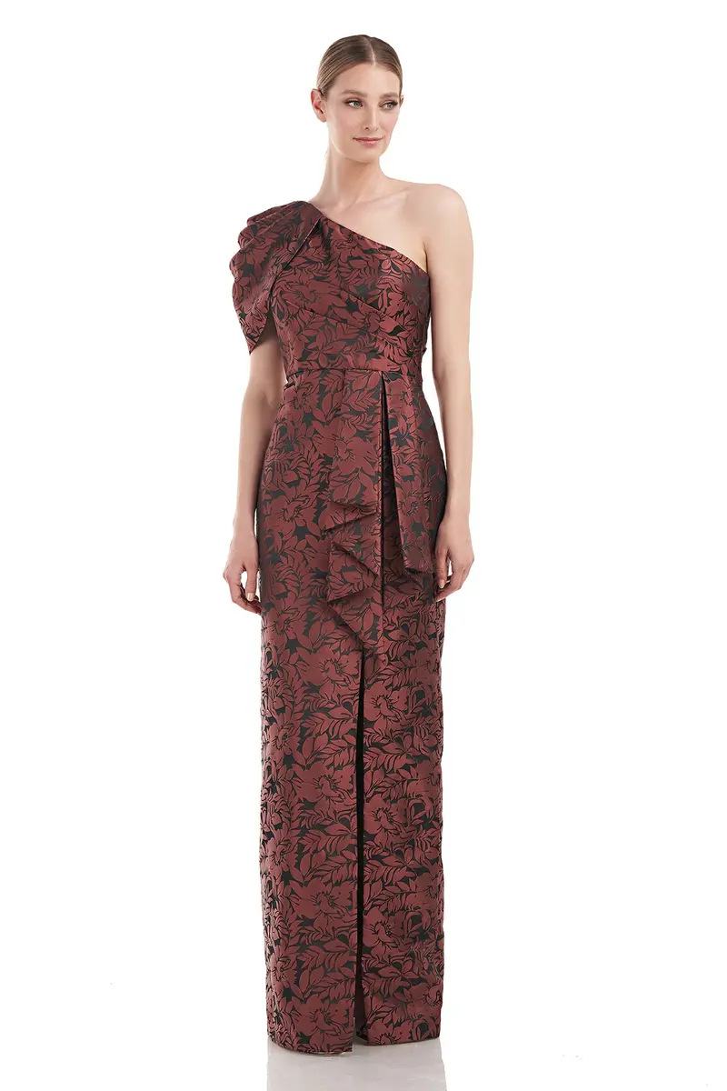 Serena Nevis Jacquard Evening Gown