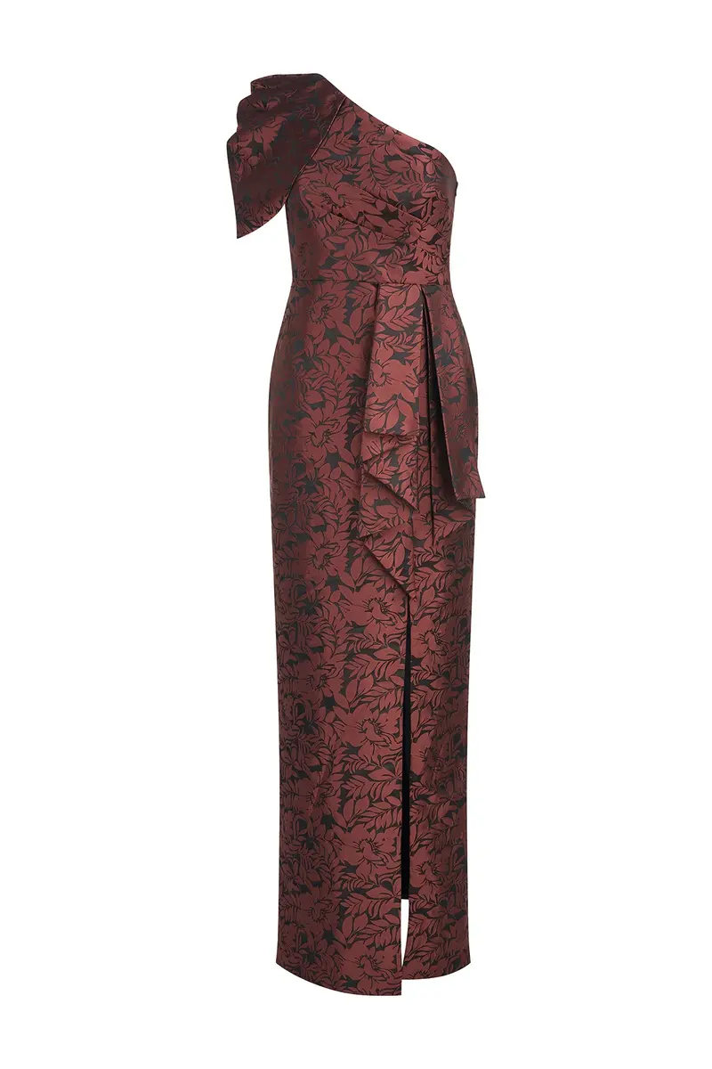 Serena Nevis Jacquard Evening Gown