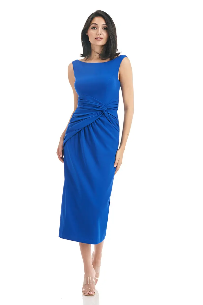 Sophisticated Bateau Neck Twist Dress