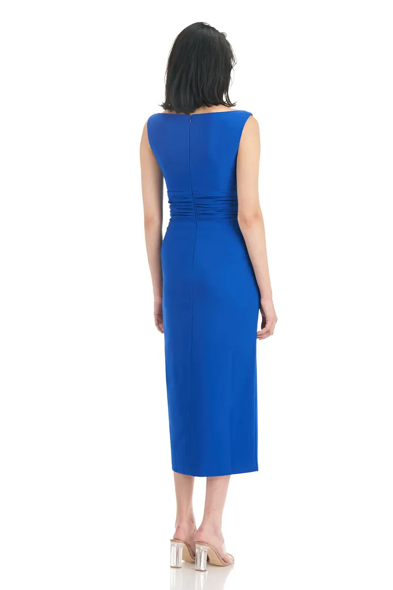 Sophisticated Bateau Neck Twist Dress 2