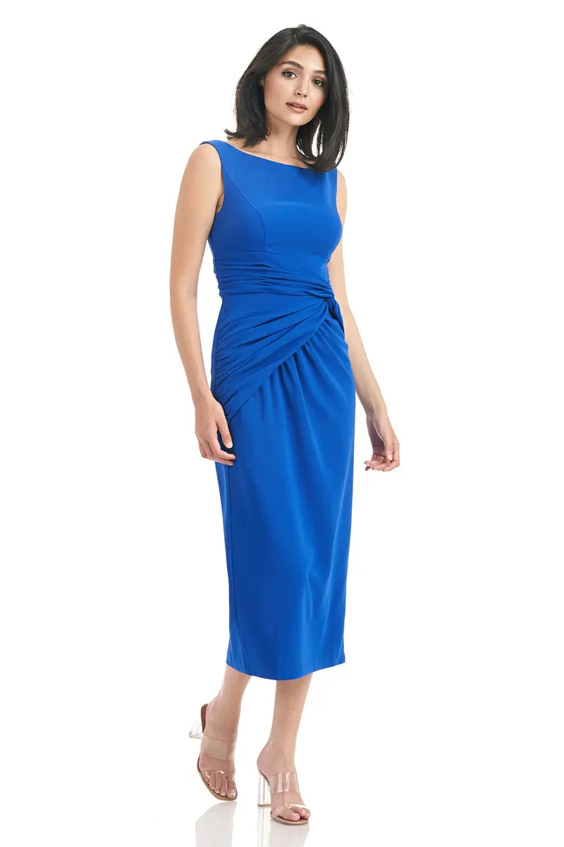 Sophisticated Bateau Neck Twist Dress