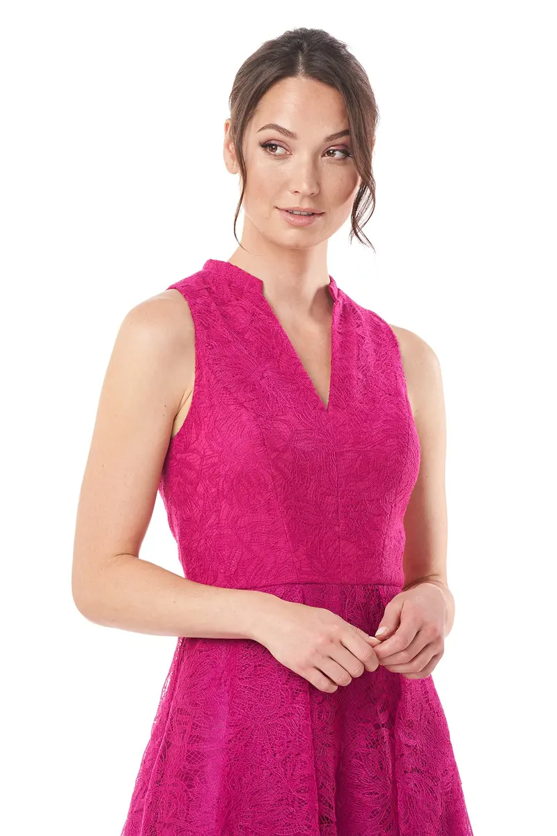 Tamara V-Neck Mandarin Collar Mikado Gown