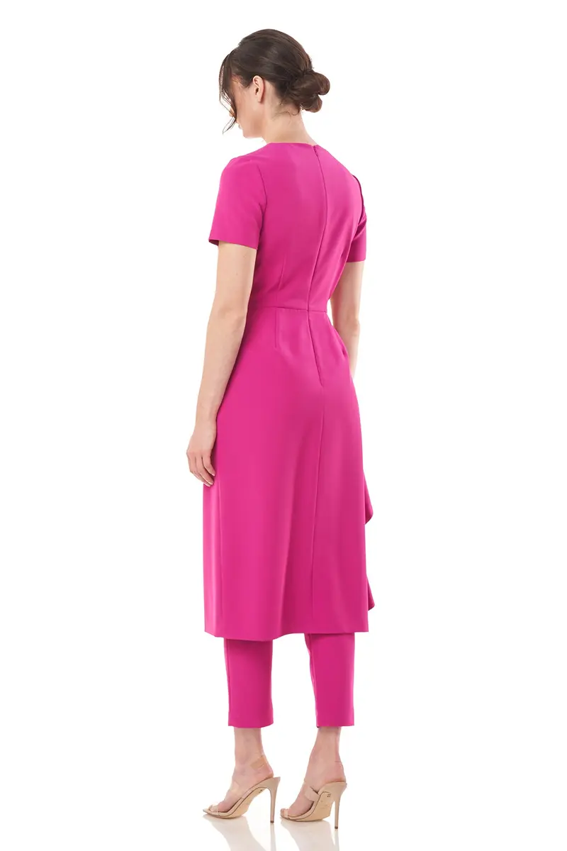 Tricia Ruffle-Trimmed Stretch Crepe Midi Jumpsuit